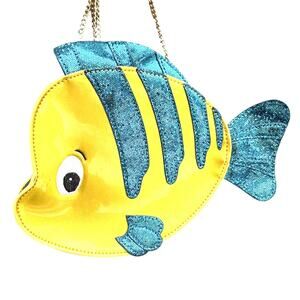 Danielle Nicole Disney Retired Flounder Metallic Novelty Chain Crossbody Bag